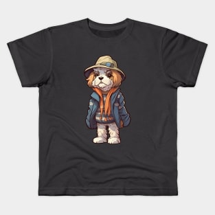 A cute dog wearing street fashion Kids T-Shirt